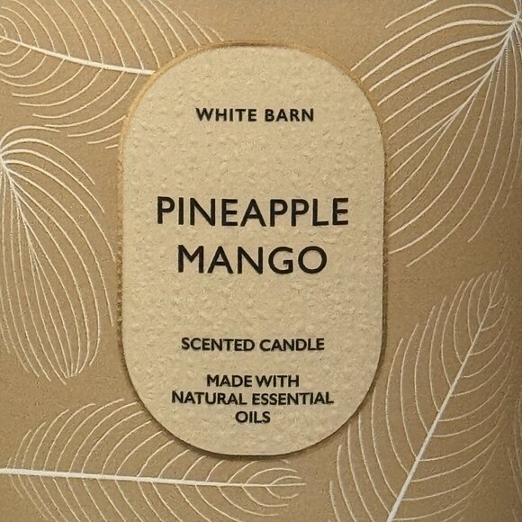 BBW Pineapple Mango White Barn Bath & Body Works Mason Jar Single Wick Candle - Picture 3 of 10